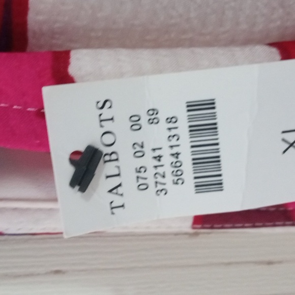 Talbots Pink and Red Floral Blouse Summer, Reunion, Vacation - Picture 2 of 8